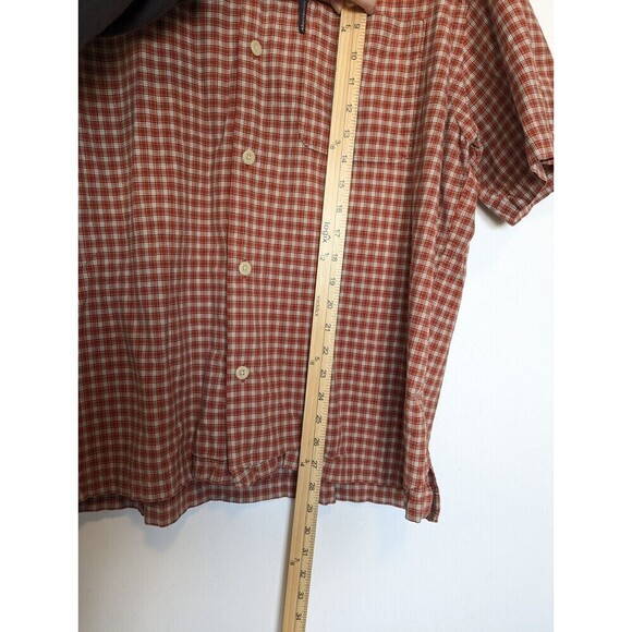 Abercrombie‎ and Fitch Mens Orange Plaid Button Up Top Large - Picture 10 of 10